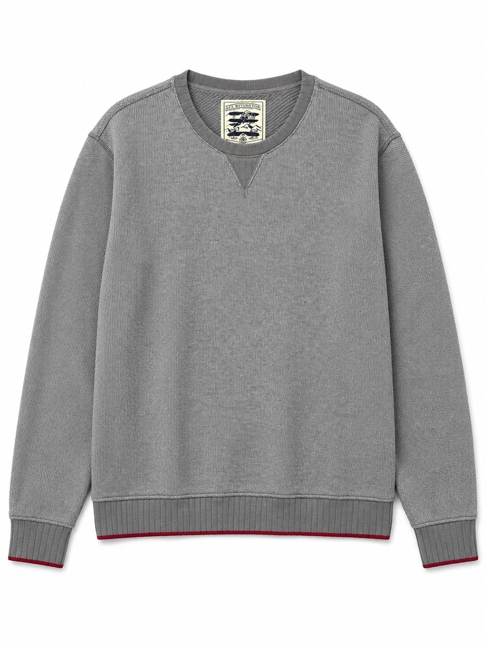 Ace Rivington Homespun French Terry Crewneck Sweatshirt Gray XXL USA